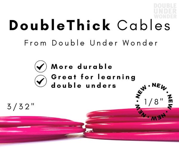 DoubleThick Jump ropes vs. Traditional Adjustable Replacement Cables