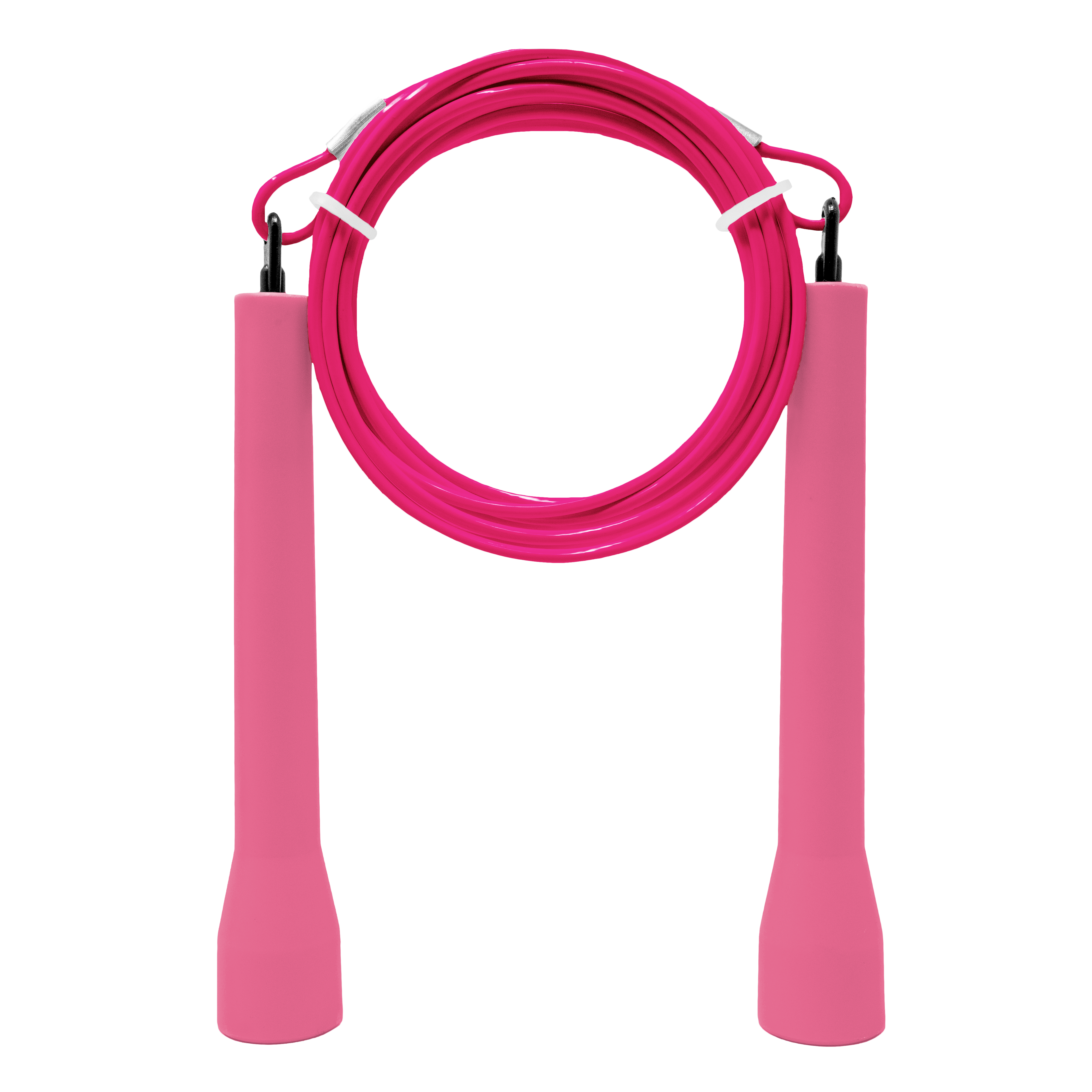 Pink jump rope on a white background